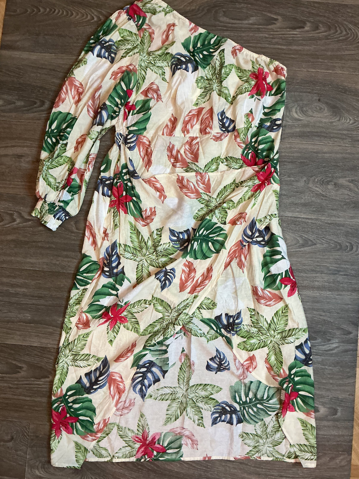 3XL Dress Tropical - Crème