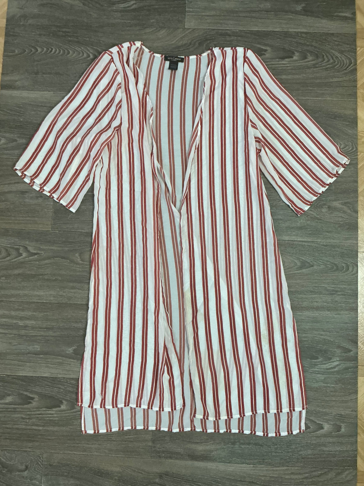 Large Kimono - Brownish Red Stripe