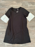 Large Dress - Black w White Sleeve